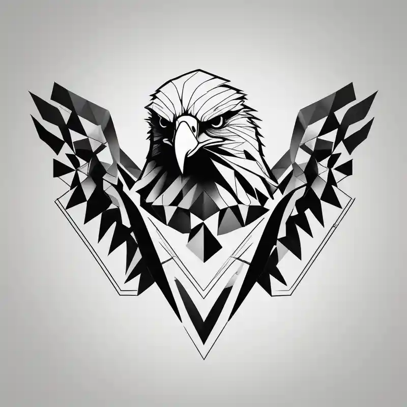eagle, geometric, subtle, men, forearm – Minimalista, Blanco y negro