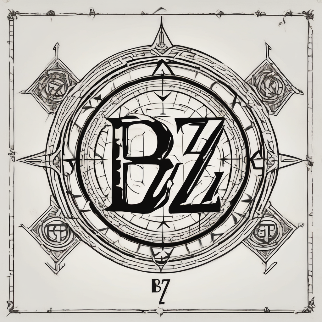 I want to get a tattoo with the letters corresponding to B and Z in the Enochian alphabet. I want the tattoo to mean something that protects me. phoenix-meaning, AI-generated Old School tattoo design