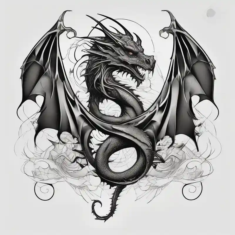 Dragon symbol meaning tattoo design – Surreal, Vibrant color