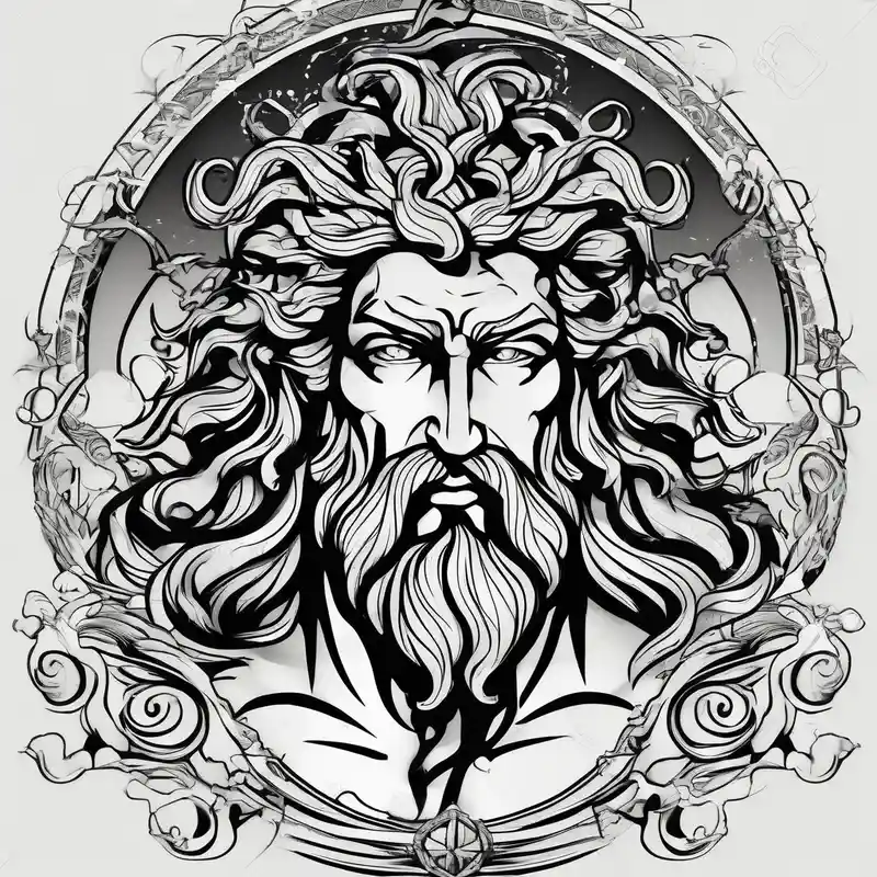 Poseidon, water, war, February – Blanco y negro, Colores vivos