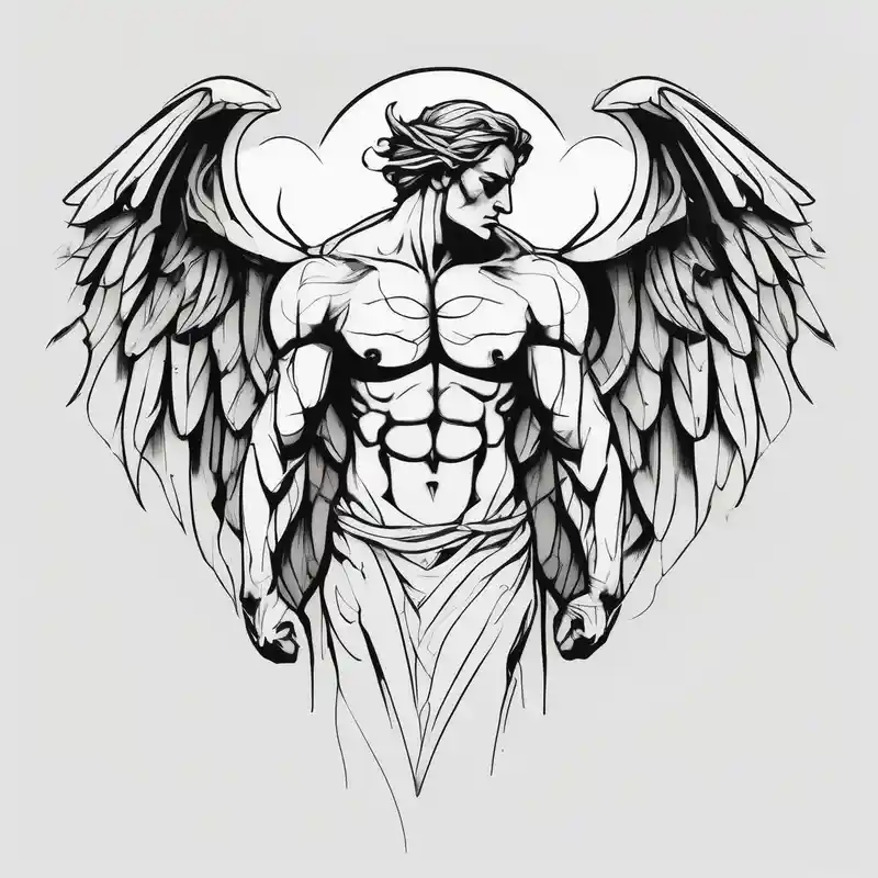 male muscular greece fallen angel