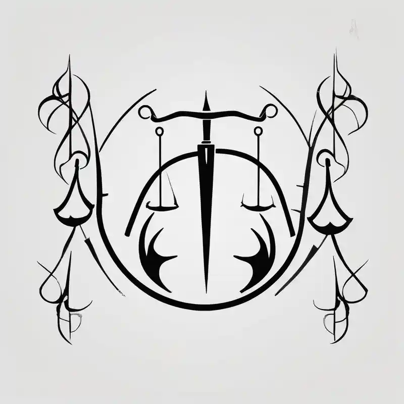 male scorpio female Sagittarius libra scales – ミニマル, 白黒
