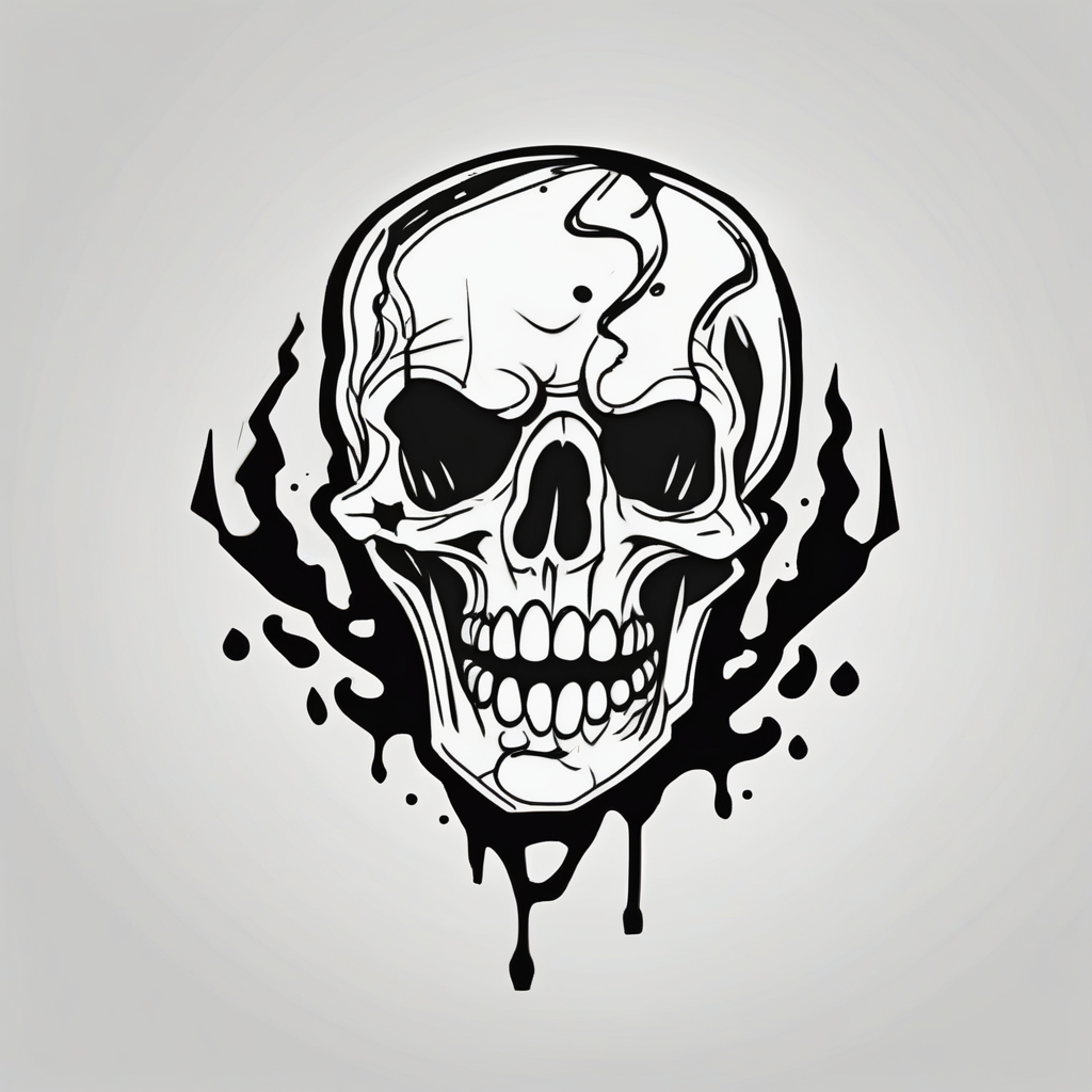 Body Rip wound mark tattoo design, AI-generated Cartoon tattoo design