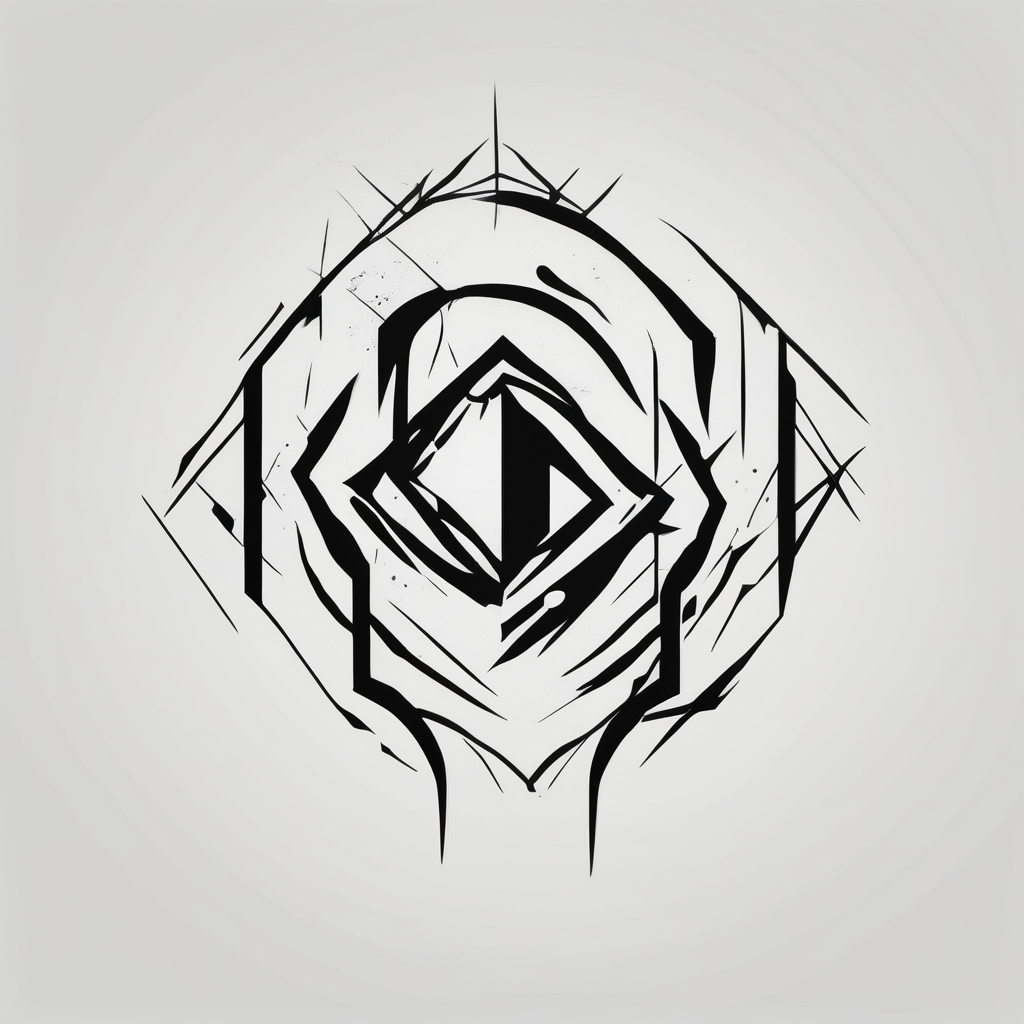 rip wound mark tattoo design, AI-generated Minimalist tattoo design