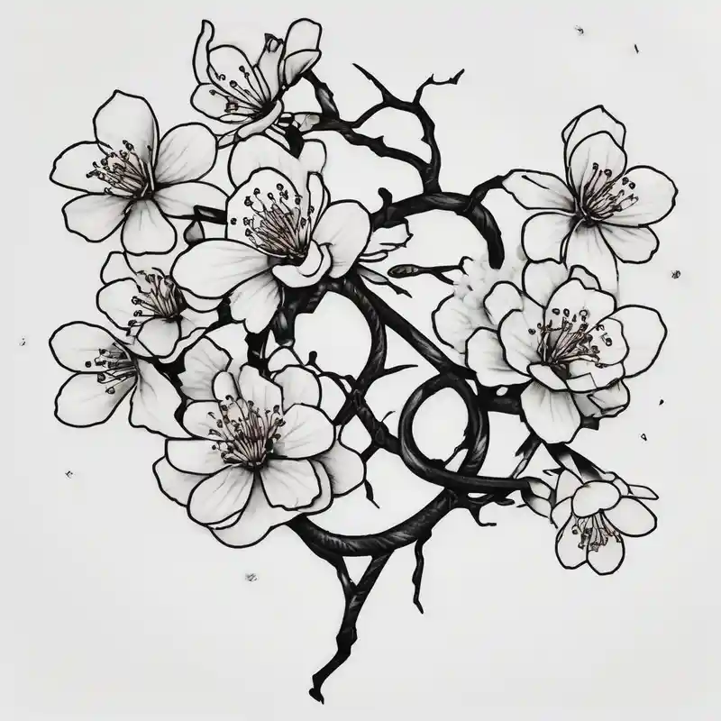 Cherry Blossom with the words RIP Andrew
