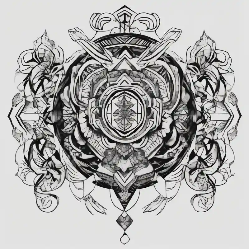 Body rip mark tattoo design – Blackwork, Black and white