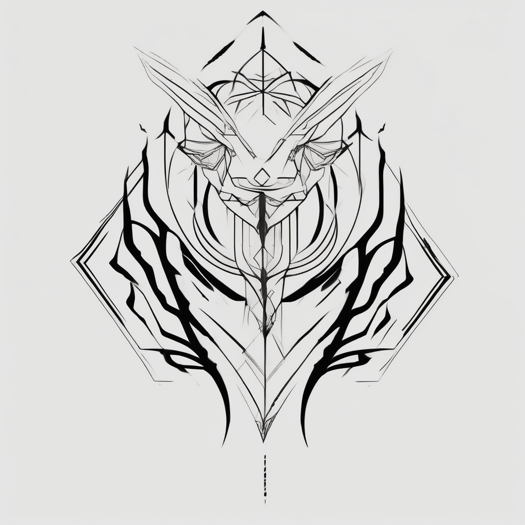 Machine shop rotary-machine, AI-generated Minimalist tattoo design