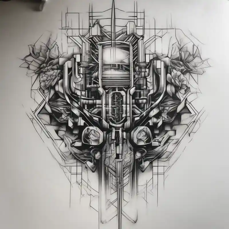 bionic machine architecture electronic design – Realistic, Vibrant color