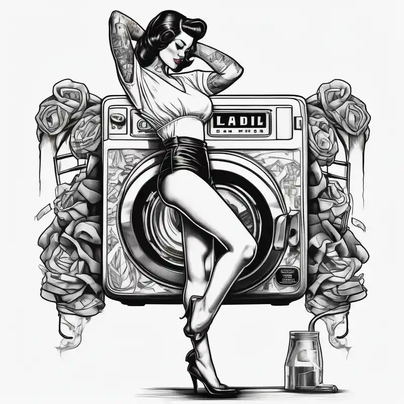 pinup laundry machine