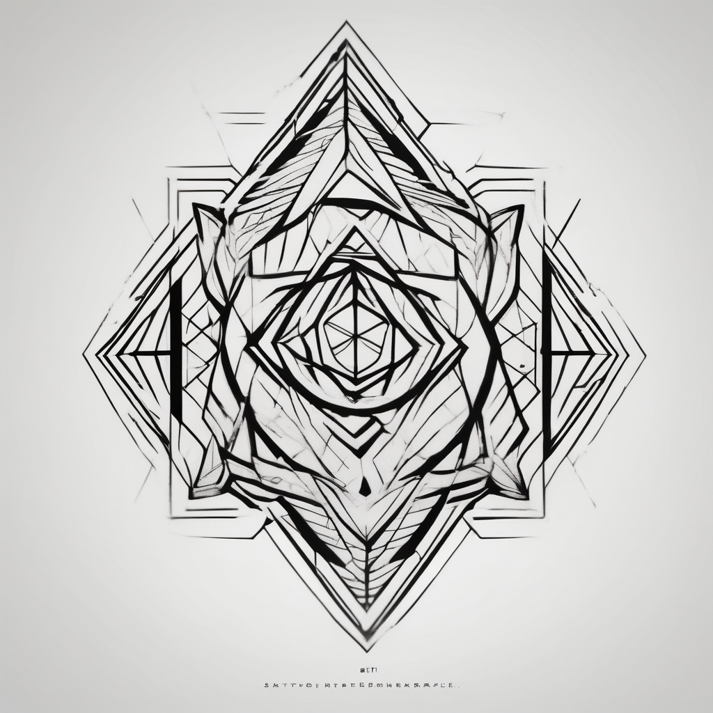 sacred moon sacred-art, design de tatouage Géométrique généré par IA