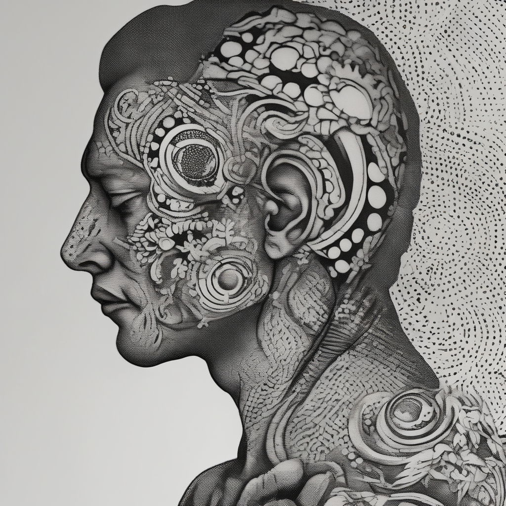 Moment of Creation by Michael Angelo saint-michael, design de tatouage Dotwork généré par IA