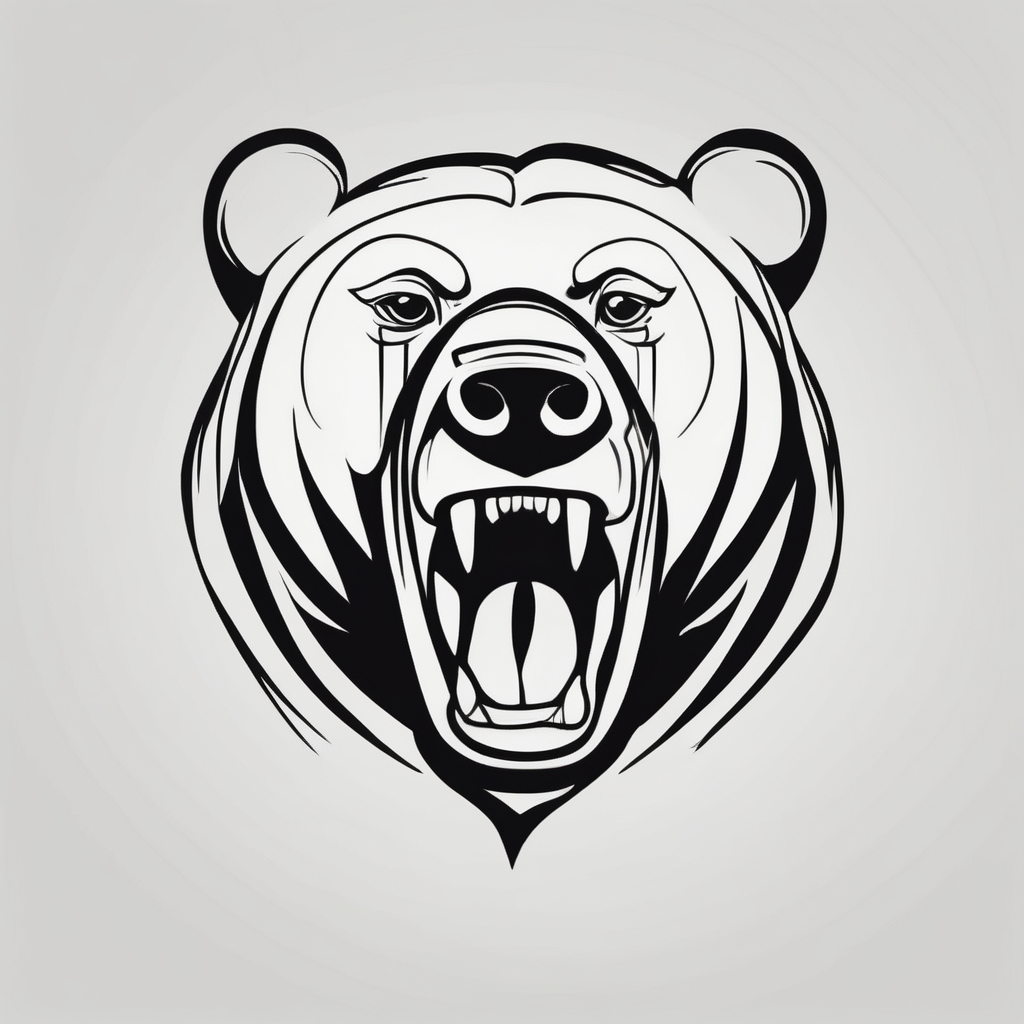 Sugar Bear in Italic script(AIが生成したミニマルスタイルのタトゥーデザイン)