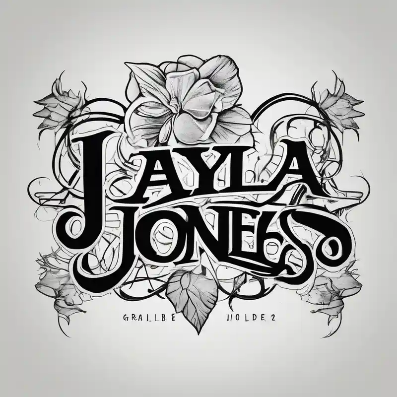 black and white style Script Tattoo Designs and Styles about Script font
Layla Jones and Script font
Layla Jones