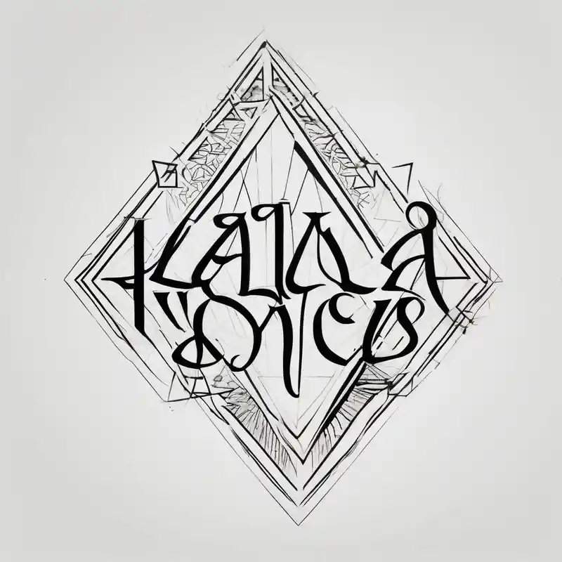 Fine line and script fonts. Layla Jones 4-ever and always – ジオメトリック, カラフル