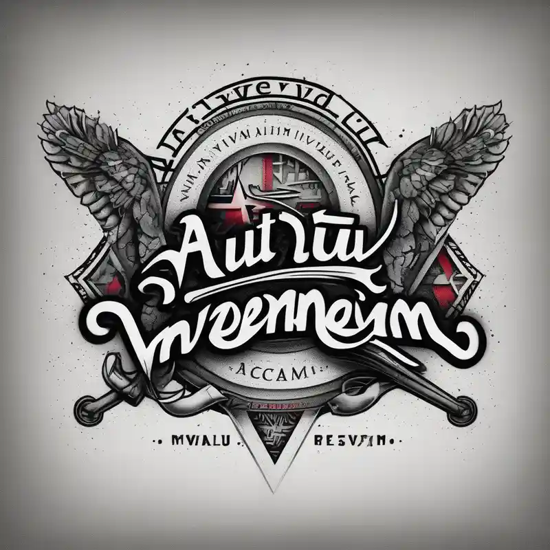 Script: Aut viam inveniam, aut faciam” in new era Atlanta braves font – ドットワーク, 白黒