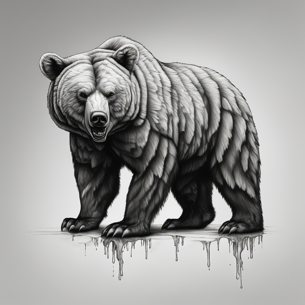 Sugar Bear in Italic script(AIが生成したリアリズムスタイルのタトゥーデザイン)