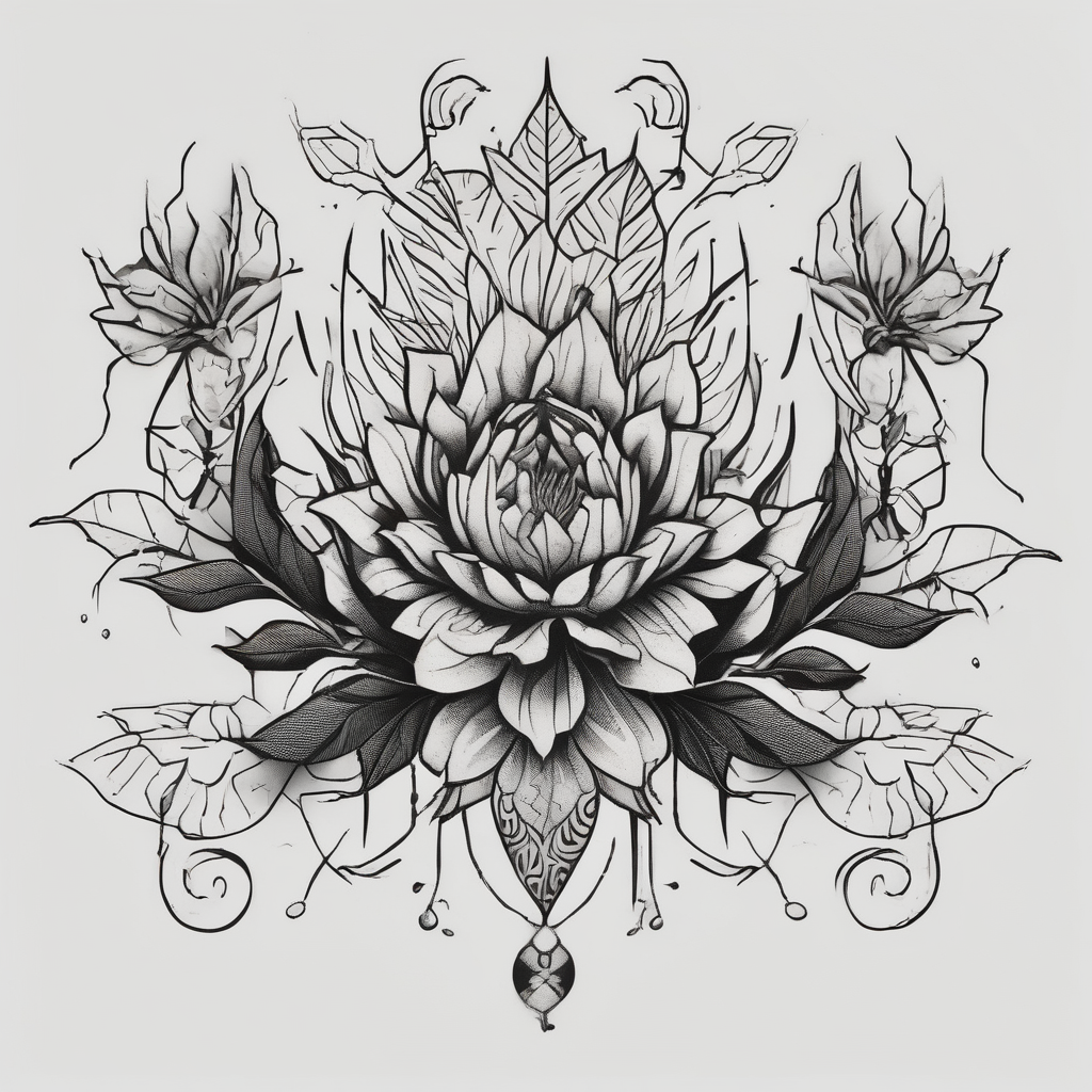 Simple, delicate, fine line, plant. Vertical simple-for-men, diseño de tatuaje Blackwork generado con IA