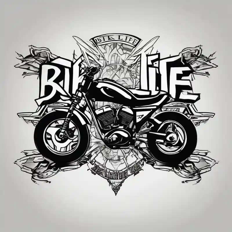 Bikelife tattoo simple text only