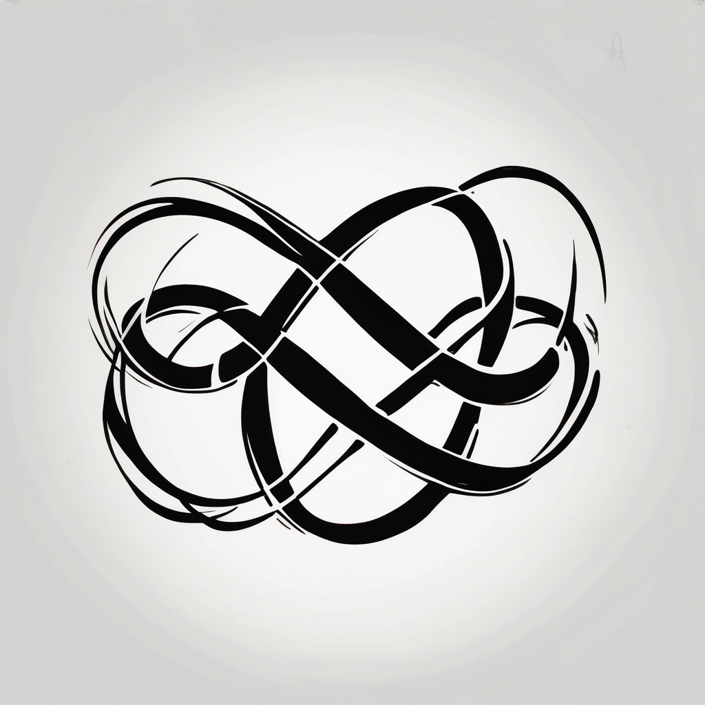 simple yet unique infinity symbol with the words "EVEN IF" simple-for-men, AI-generated Sketch tattoo design