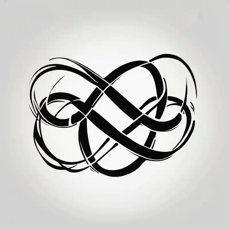 simple yet unique infinity symbol with the words "EVEN IF" – Boceto, Blanco y negro