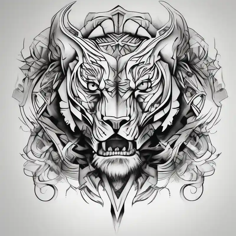 Mythology,men body – Realistic, Black and white