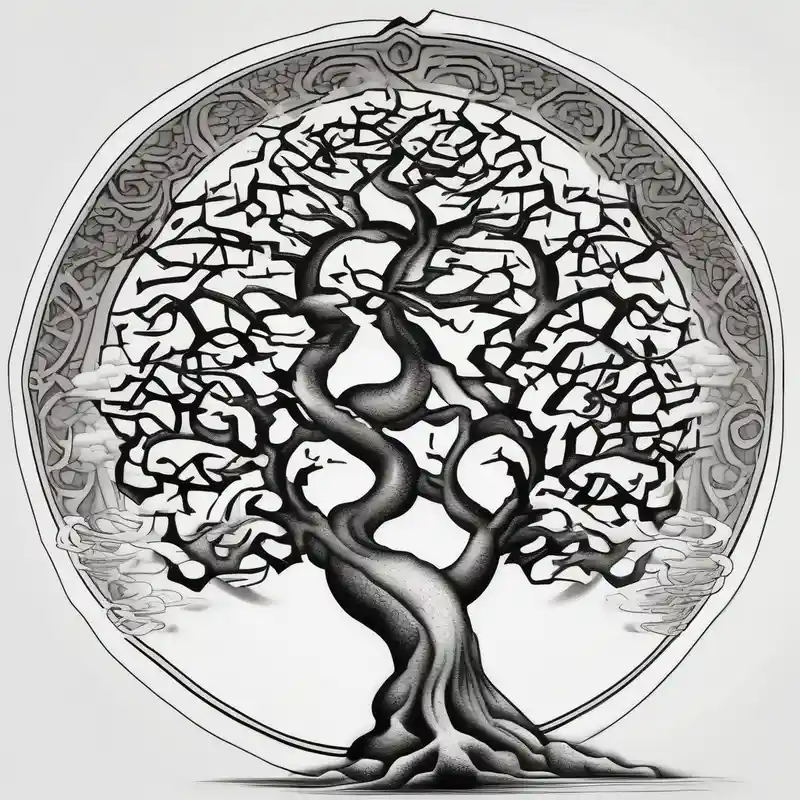 Binary tree with code for arm – Japonés, Blanco y negro