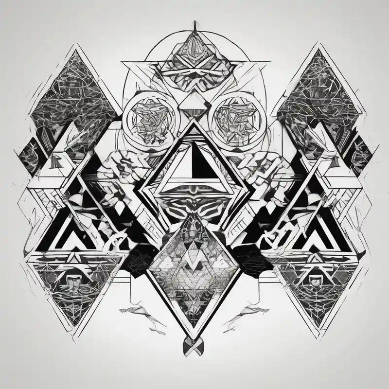 3 brothers and one sister – Géométrique, Noir et blanc