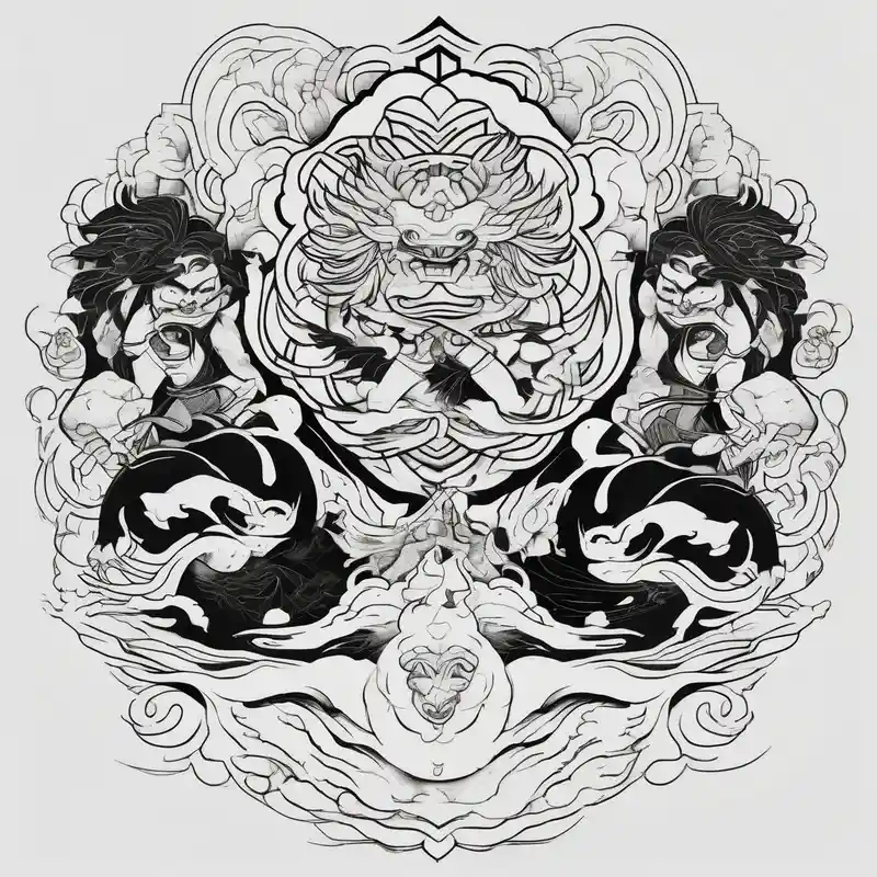 Family with 3 brothers, one sister – Japonais, Noir et blanc