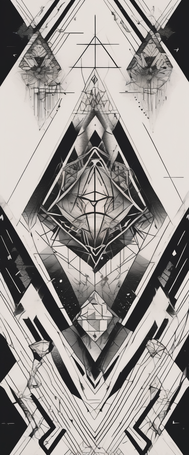 full arm tattoo black work snake-tattoo-ideas-for-guys, AI-generated Geometric tattoo design