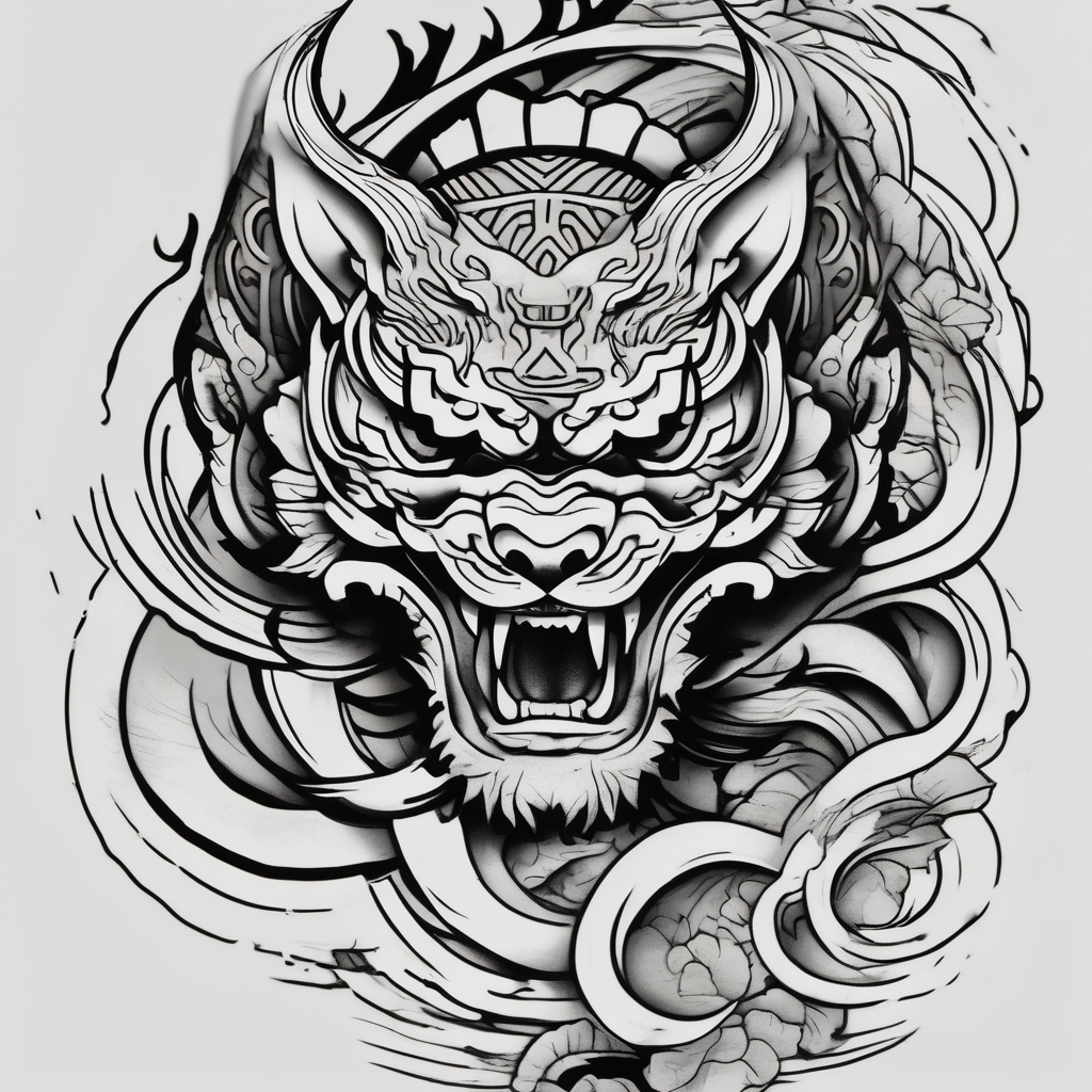 arm tattoo black work snake-tattoo-ideas-for-guys, AI-generated Japanese tattoo design