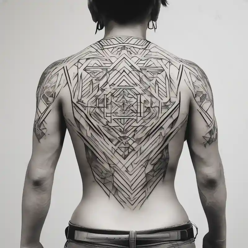 upper back tattoo that represent martial art