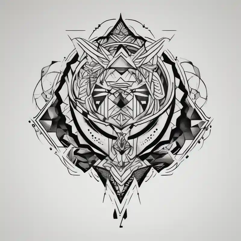 simple poke tattoo – Blackwork, Black and white