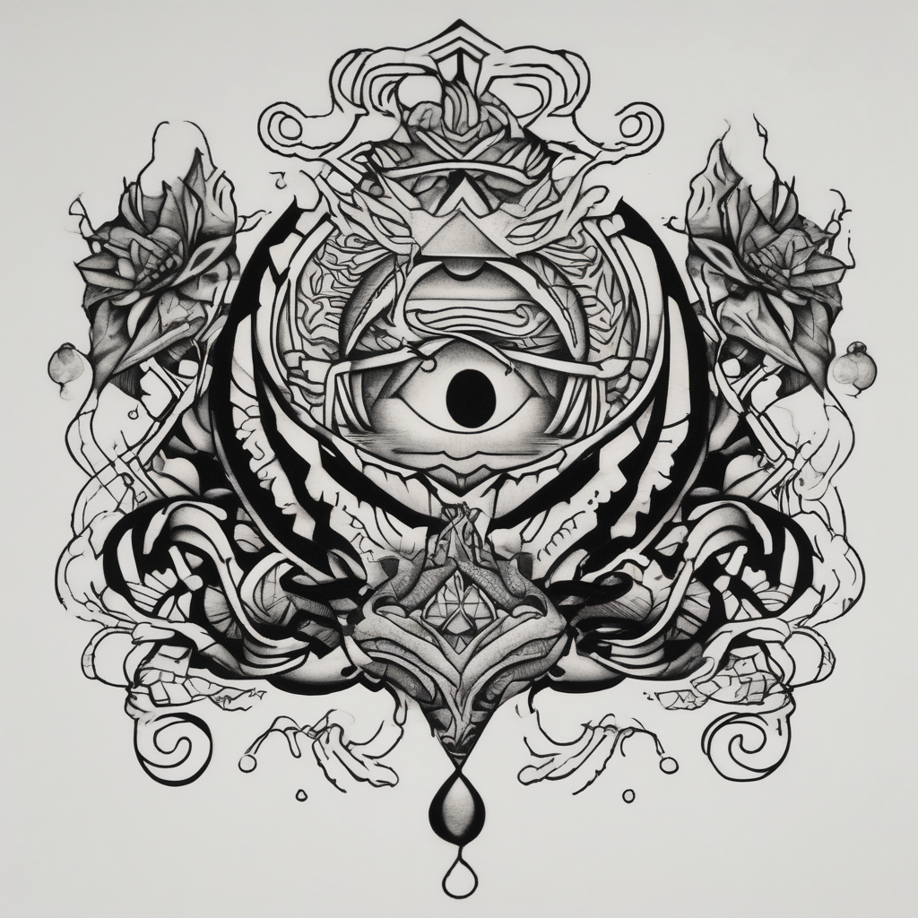matching 2 separate tattoos . Water related. snake-tattoo-ideas-for-guys, diseño de tatuaje Blackwork generado con IA