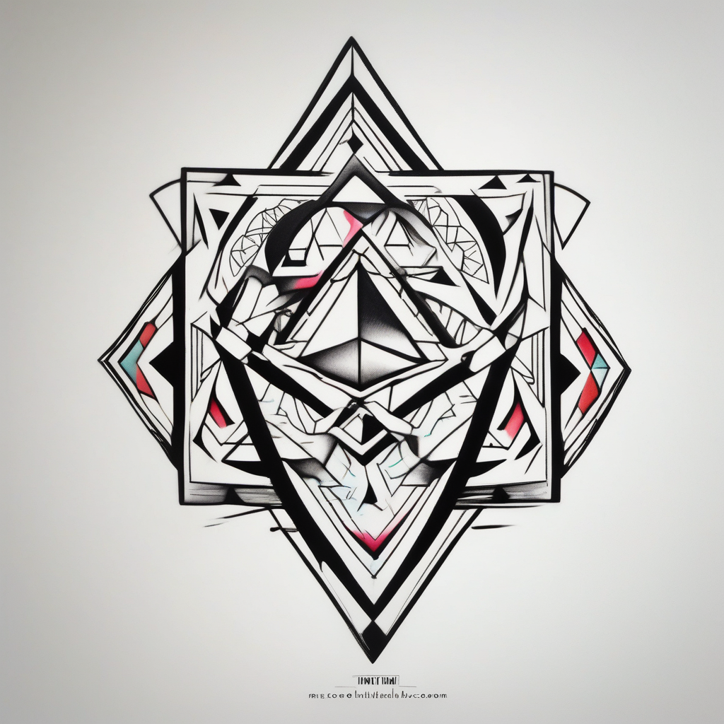 simple poke tattoo snake-tattoo-ideas-for-guys, AI-generated Geometric tattoo design