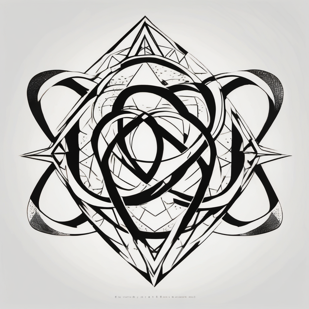 Infinity ring with stars, AI-generated Geometric tattoo design
