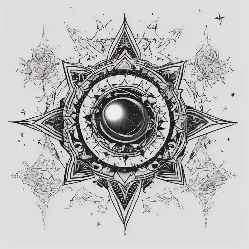 A certain kind of darkness is needed to see the stars, text, circle – Blackwork, Blanco y negro