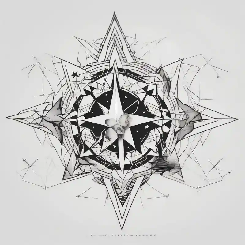 lower back dainty star and moon tattoo stars