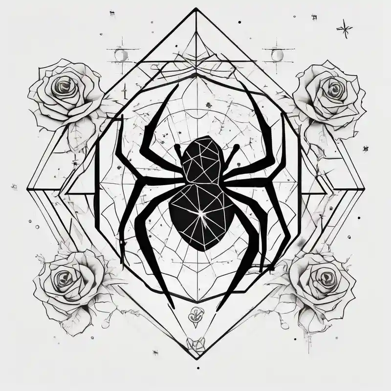 Spider bubbles roses stars – Geometric, Vibrant color