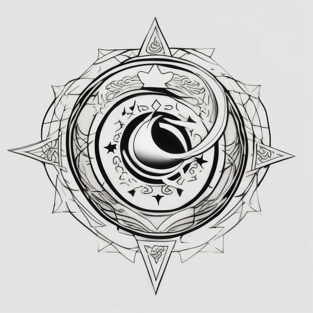 lower back dainty star and moon tattoo stars, AI-generated Japanese tattoo design