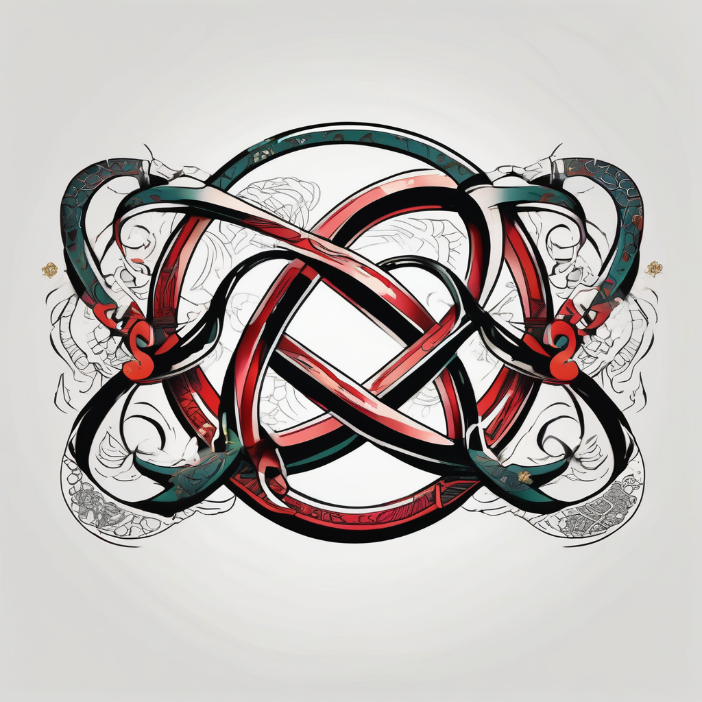 Infinity ring with stars, AI-generated Japanese tattoo design