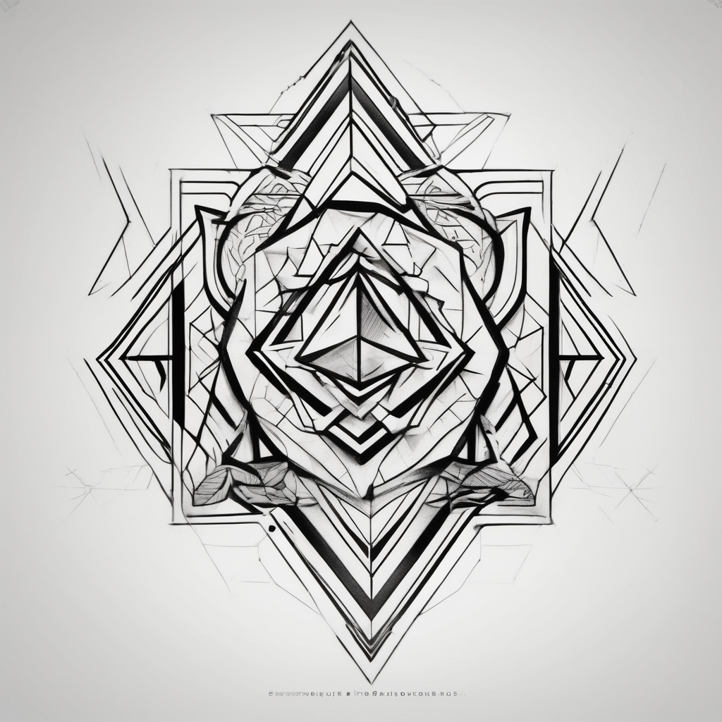A certain kind of darkness is needed to see the stars, text, circle, diseño de tatuaje Geométrico generado con IA