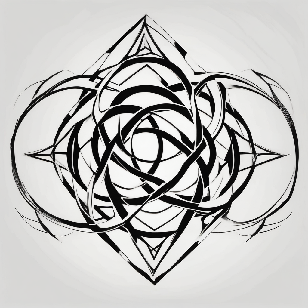 Small Infinity ring with stars, AI-generated Geometric tattoo design