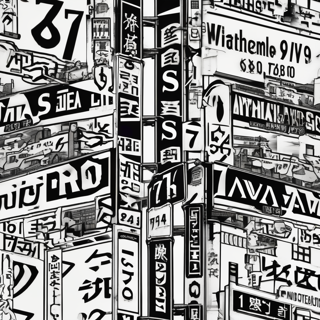 77th St 90th ave street signs, AI-generated Japanese tattoo design