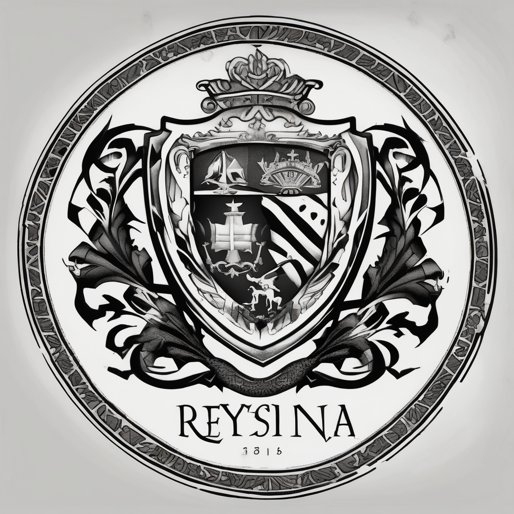Filipino sun, Filipino Polynesian style, surname Reyes Espina, not vulgar, family crest round shape that looks good on a wrist or bicep, not traditional American tribal, family, love, AI-generated Blackwork tattoo design