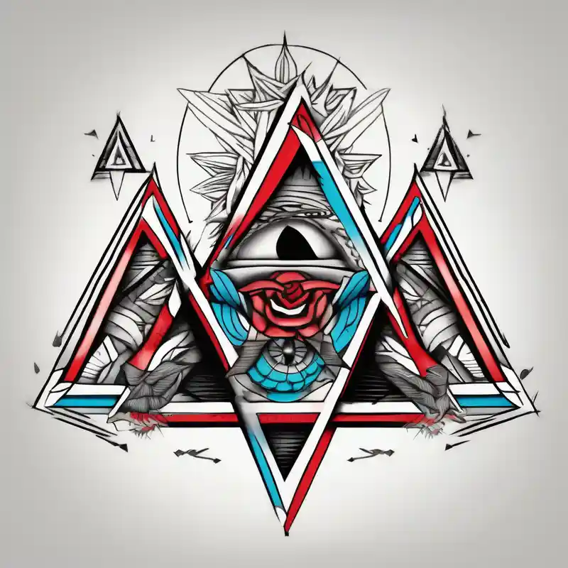 I want triangle. Spirit mind and body. Three triangles – Old school, Noir et blanc