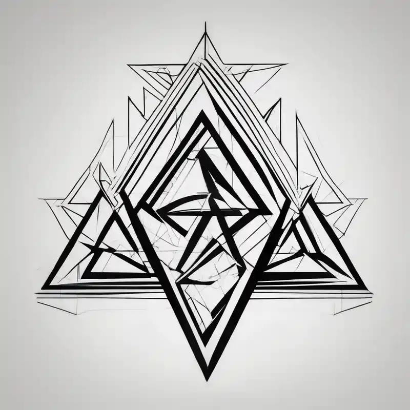 I want three triangles that overlap each other. Spirit mind and body – Géométrique, Couleurs vives
