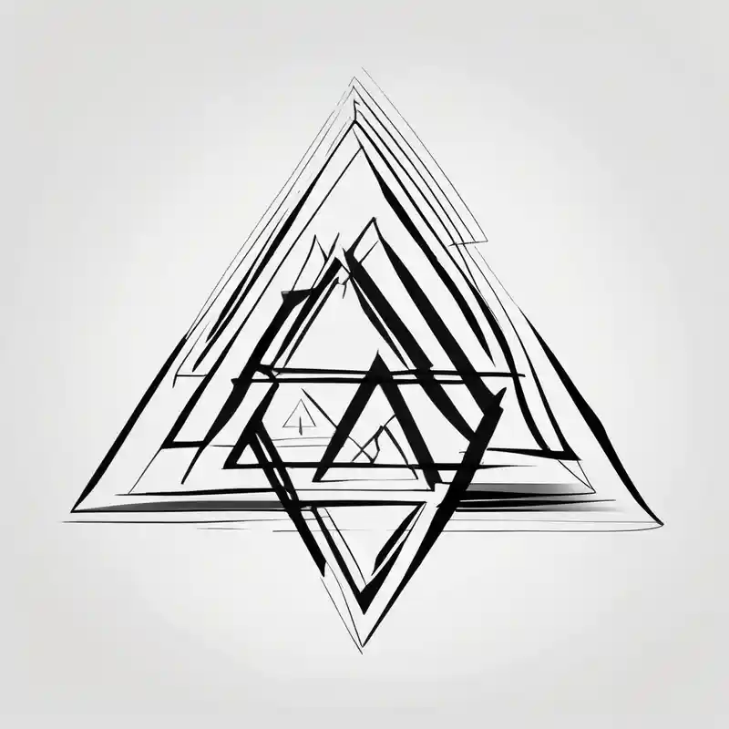I want three triangles that overlap each other. Spirit mind and body