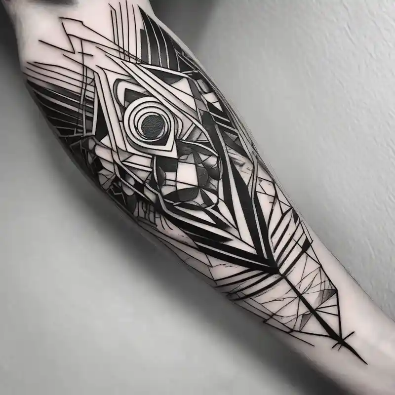 British, forearm tattoo, geometric, subtle, men, culture, iconic