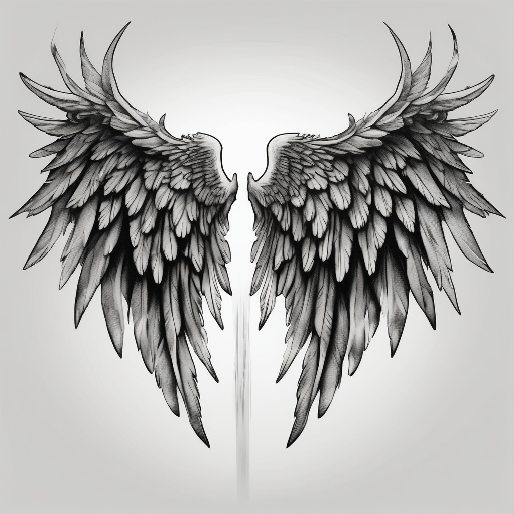 Arm sleeve for men with angels wings throat-for-men(AIが生成したリアリズムスタイルのタトゥーデザイン)