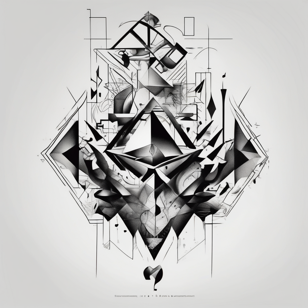 British, forearm tattoo, geometric, subtle, men, throat-for-men(AIが生成したシュルレアリスムスタイルのタトゥーデザイン)